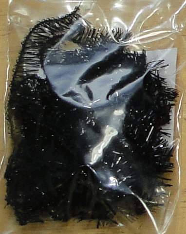 Arctic Ice CLEAR Fly Tying Tinsel Chenille Black