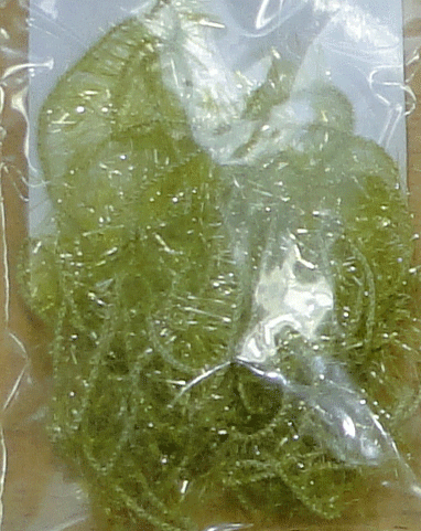 Arctic Ice CLEAR Fly Tying Tinsel Chenille Olive