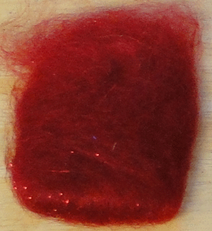 Big Game Dubbing - Mohair long fiber streamer dubbing - Red