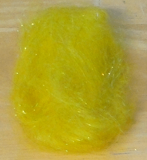 Big Game Dubbing - Mohair long fiber streamer dubbing - Yellow