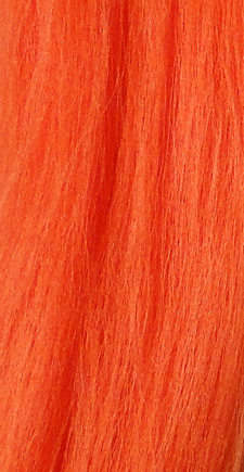 Congo Hair Fly Tying Material Deep Orange