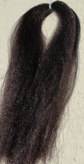 Congo PLUS Synthetic Fly Tying Hair- Pike-Musky-Bass Dark Brown