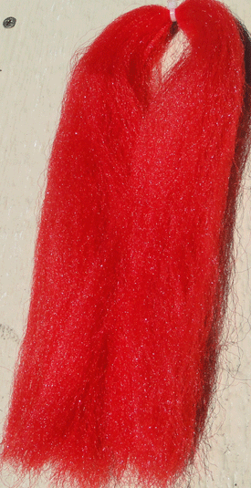 Congo PLUS Synthetic Fly Tying Hair- Pike-Musky-Bass Red