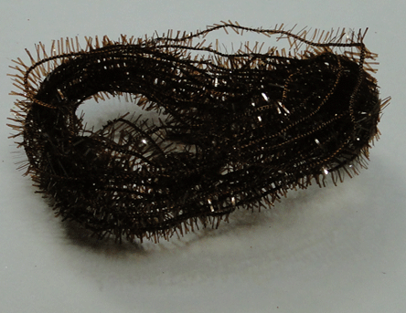 MTC Yarn Clear Tinsel Chenille Fly Tying Material Two Sided Dark Brown