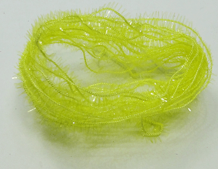 MTC Yarn Clear Tinsel Chenille Fly Tying Material Two Sided Hot Yellow