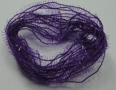MTC Yarn Clear Tinsel Chenille Fly Tying Material Two Sided Purple