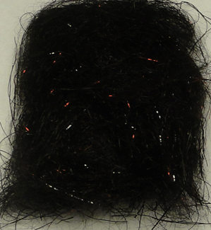 NK Dubbing - Long Fiber Tinsel Streamer Dubbing - Fly Tyers Dungeon - Black