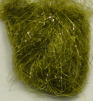 NK Dubbing - Long Fiber Tinsel Streamer Dubbing - Fly Tyers Dungeon - Dungeon Olive