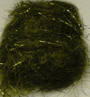 NK Dubbing - Long Fiber Tinsel Streamer Dubbing - Fly Tyers Dungeon - Olive