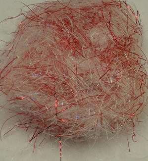 NK Dubbing - Long Fiber Tinsel Streamer Dubbing - Fly Tyers Dungeon - Red White