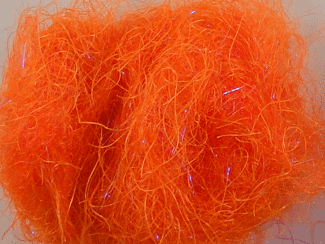 The Kraken Enhanced Dubbing Fly Tying Material Hot Orange